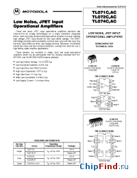 Datasheet TL071C manufacturer Motorola